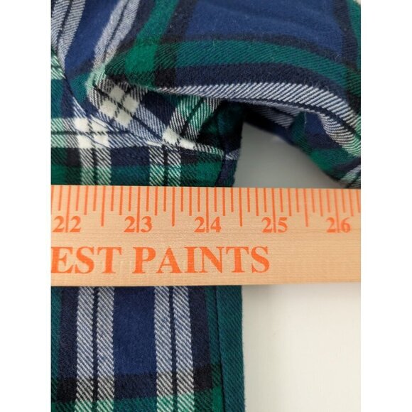 LL Bean Plaid Flannel Shacket Mens Size Large Blue Cotton Fleece Lined Shirt - Picture 9 of 10